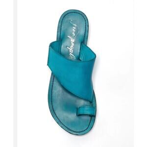 Free People Sant Antoni Slide Sandal Turquoise 39 (US 8.5)